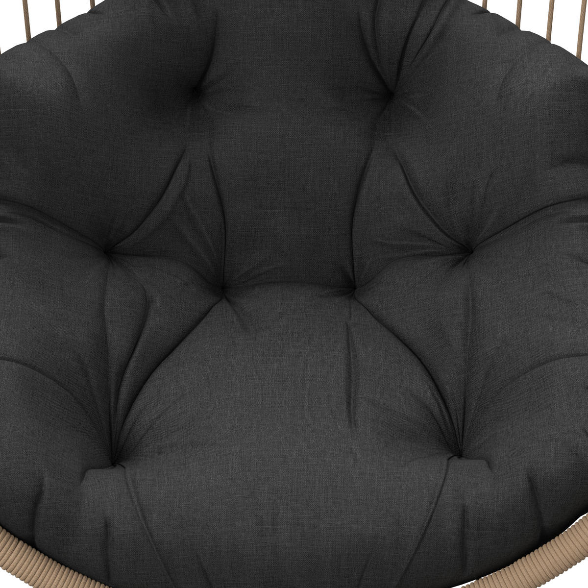 HÄNGESESSEL - Anthrazit/Naturfarben, Design, Kunststoff/Textil (99/200/106cm) - Ambia Garden