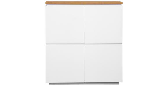 HIGHBOARD , 120/120/41,5 cm,  - Eichefarben/Weiß, KONVENTIONELL, Holz/Holzwerkstoff (120/120/41,5cm) - Novel