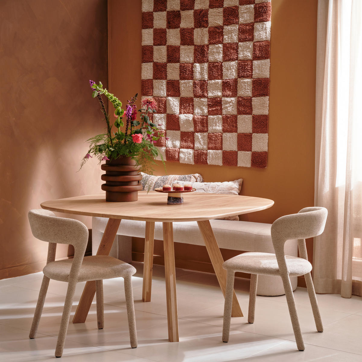 STUHL-SET 2 Stück  in Webstoff  - Sandfarben, MODERN, Textil (52/78/53cm) - Livetastic