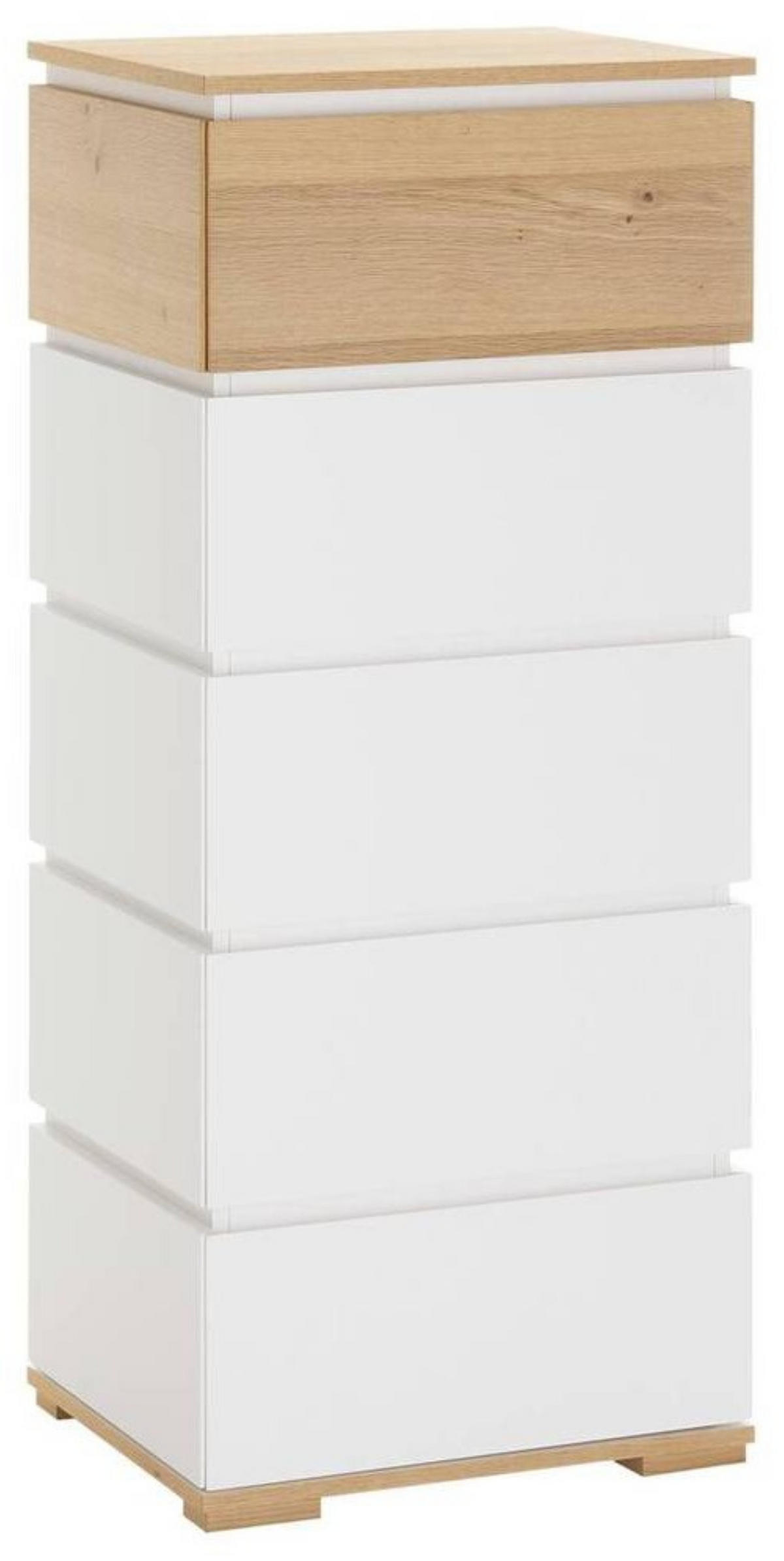 KOMMODE  in 50/118/40 cm  - Eichefarben/Weiß, KONVENTIONELL, Holz/Holzwerkstoff (50/118/40cm) - Novel