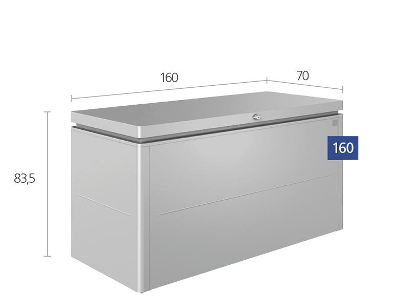 LOUNGEBOX - Grau, Design, Metall (160/83,5/70cm) - Biohort