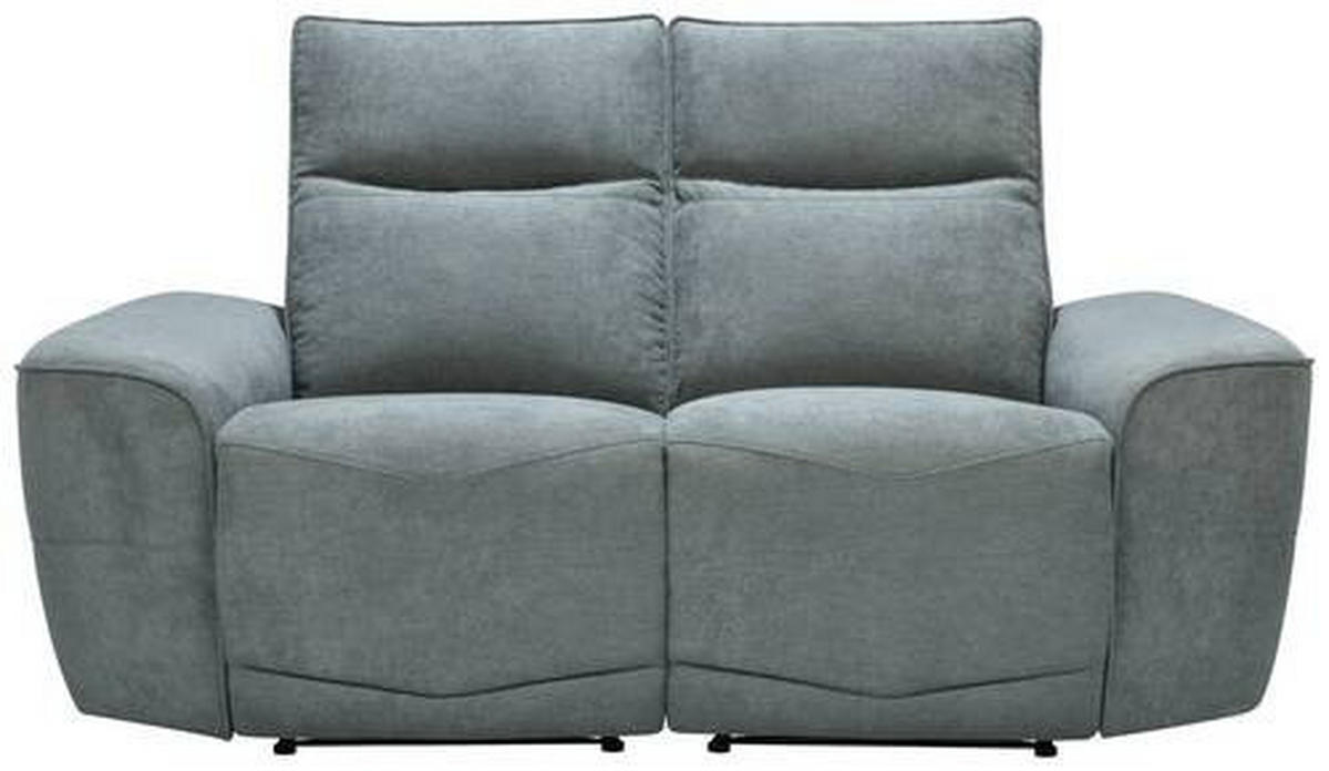 KÉTÜLÉSES KANAPÉ fém, műanyag, textil, faalapú anyag szürke  - fekete/szürke, Konventionell, műanyag/faalapú anyag (170cm) - Celina Home