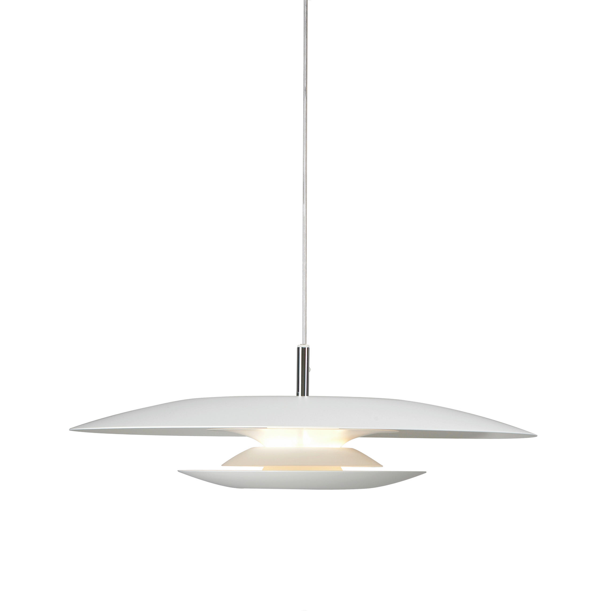 HÄNGELEUCHTE Eclipse 48/8,9 cm   - Weiß, Design, Metall (48/8,9cm) - Belid