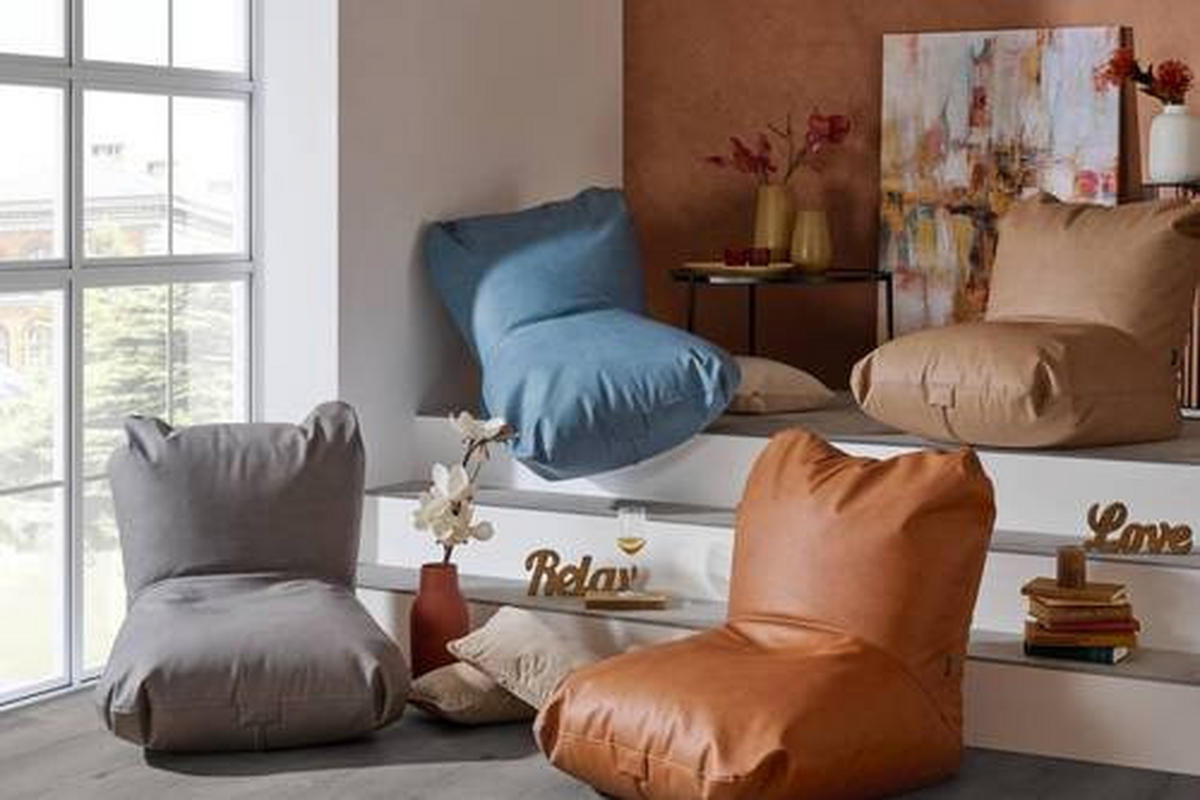 SITZSACK Lederlook (vegan) Cognac  - Cognac, Trend, Textil (65/65/95cm) - Max Winzer