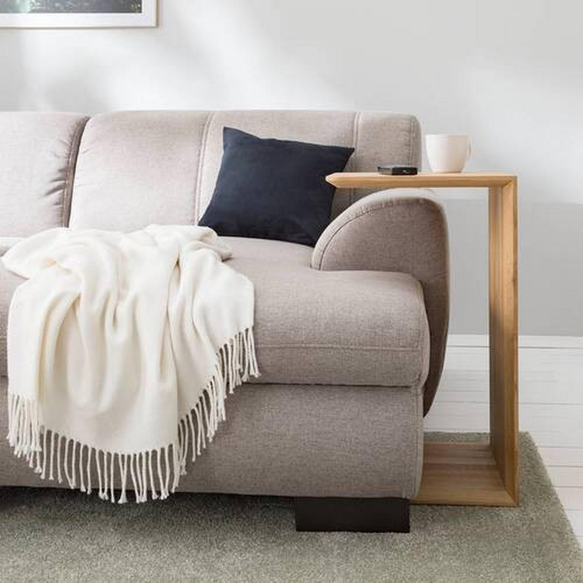 BEISTELLTISCH in Holz 35/38/60 cm  - Eichefarben, Natur, Holz (35/38/60cm) - home24