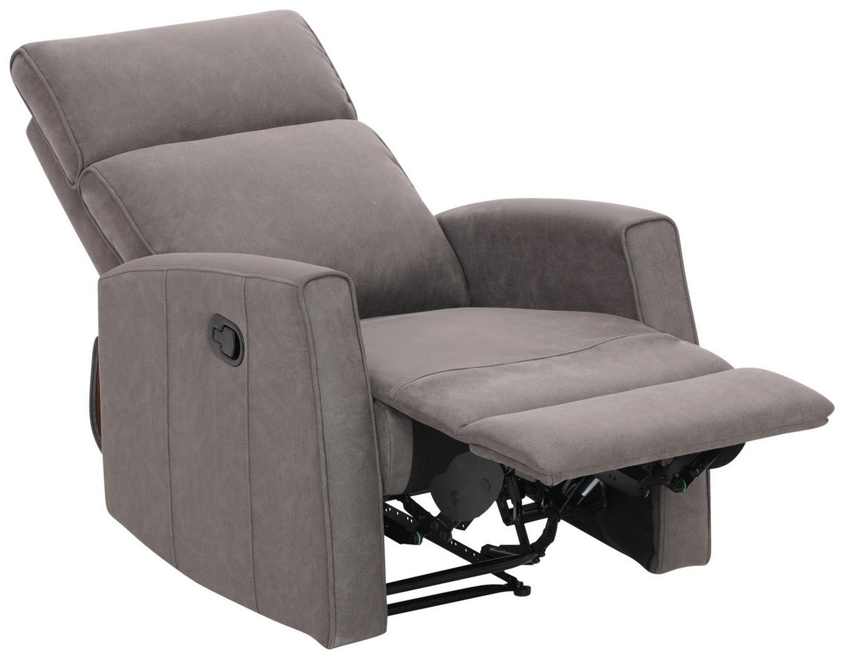 RELAXSESSEL Mikrofaser    - Schwarz/Grau, KONVENTIONELL, Kunststoff/Textil (73/105/93cm) - Xora