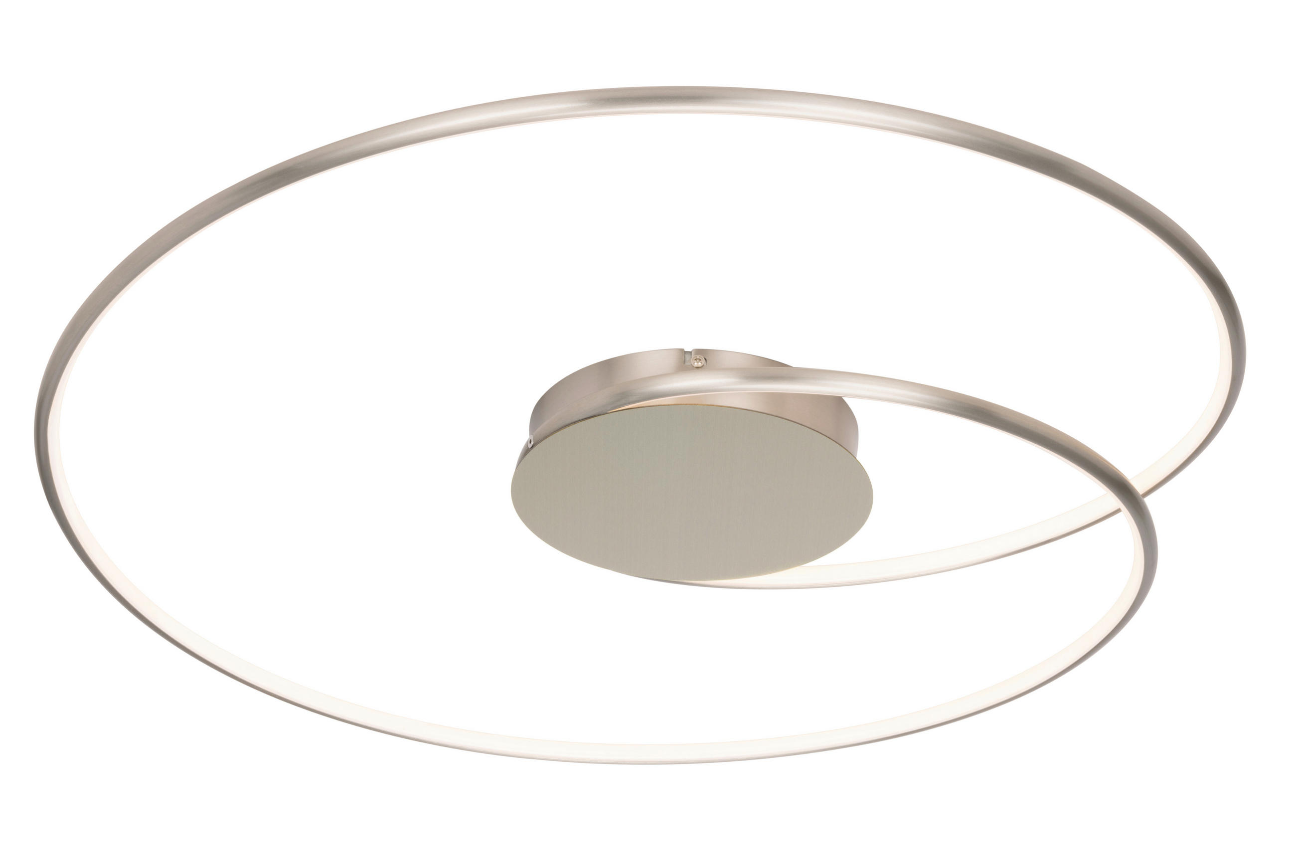 LED-DECKENLEUCHTE Birmingham 67/10 cm   - Nickelfarben, LIFESTYLE, Kunststoff/Metall (67/10cm) - Novel