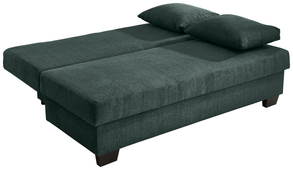 SCHLAFSOFA Flachgewebe Dunkelgrün  - Dunkelgrün, KONVENTIONELL, Holz/Textil (200/88/102cm) - Xora