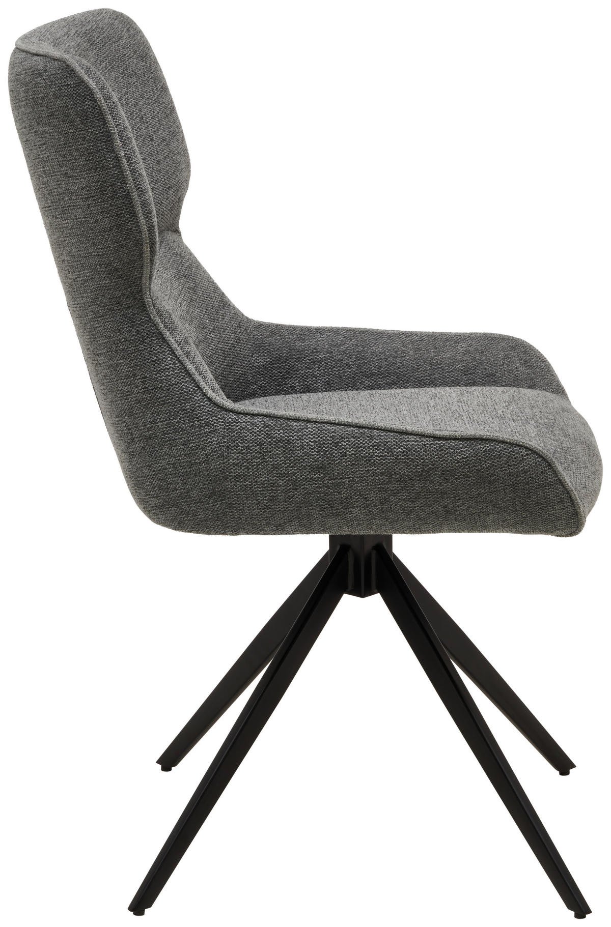STUHL - Schwarz/Grau, MODERN, Textil/Metall (54/89/62,5cm) - Livetastic
