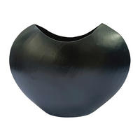 VÁZA 24.5 cm  - fekete, Trend, fém (32/11,5/24,5cm) - Ambia Home