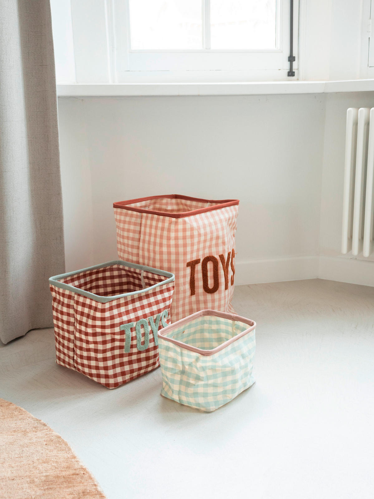 AUFBEWAHRUNGSBOX Vichy Korb Salbeigrün  - Salbeigrün, KONVENTIONELL, Textil (25/20/20cm) - Childhome