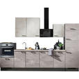 KÜCHENLEERBLOCK 340 cm   in Graphitfarben, Grau, Hellgrau  - Hellgrau/Schwarz, Design, Holzwerkstoff/Metall (340cm) - Xora