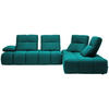 ECKSOFA in Struktur Türkis  - Türkis/Schwarz, Design, Kunststoff/Textil (313/233cm) - Emilio Belluti