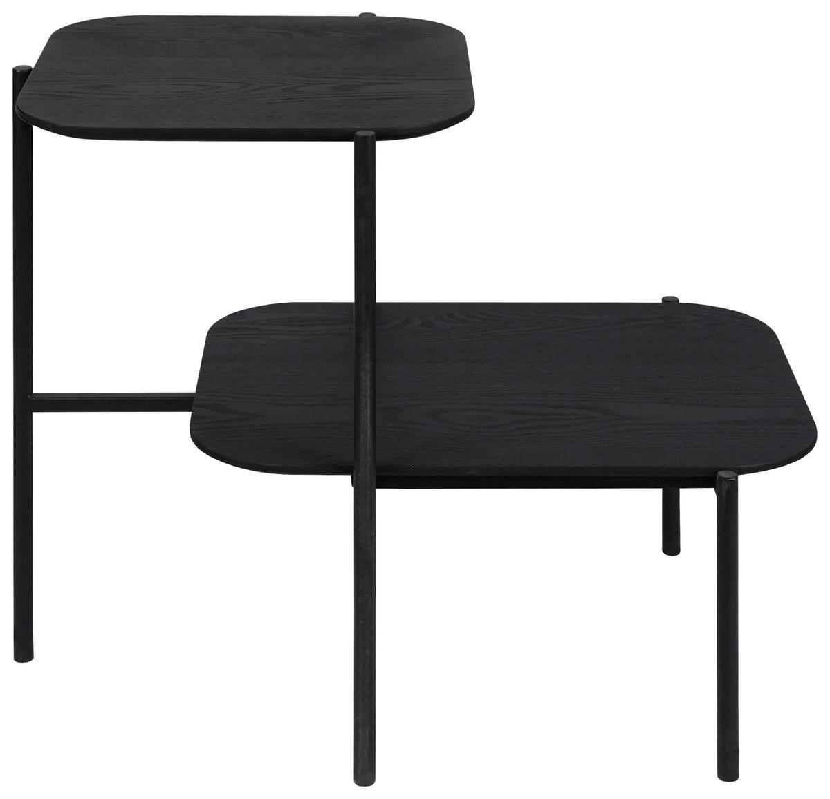 KONFERENČNÍ STOLEK, černá, dřevo, kov, kompozitní dřevo, 62,4/38,2/52 cm - černá, Trend, kov/dřevo (62,4/38,2/52cm) - Lomoco