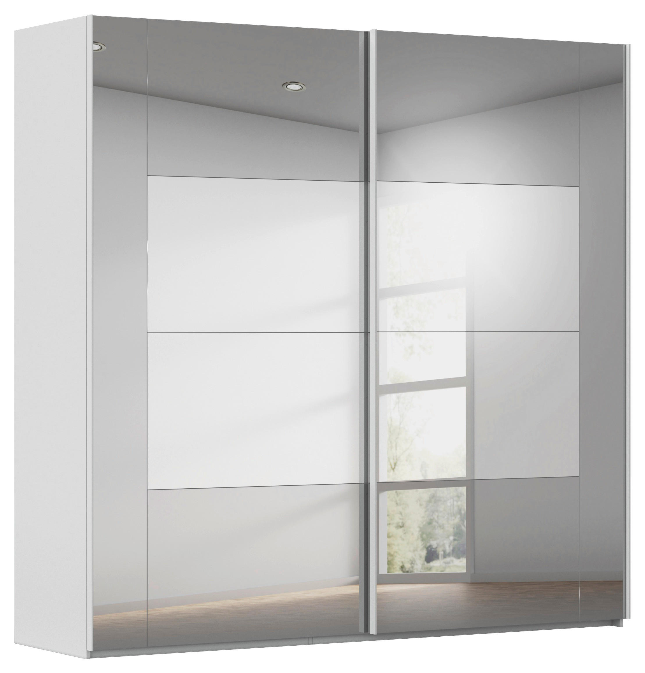 Xora Schwebetürenschrank X-Tend Seidengrau 226x223x68 cm