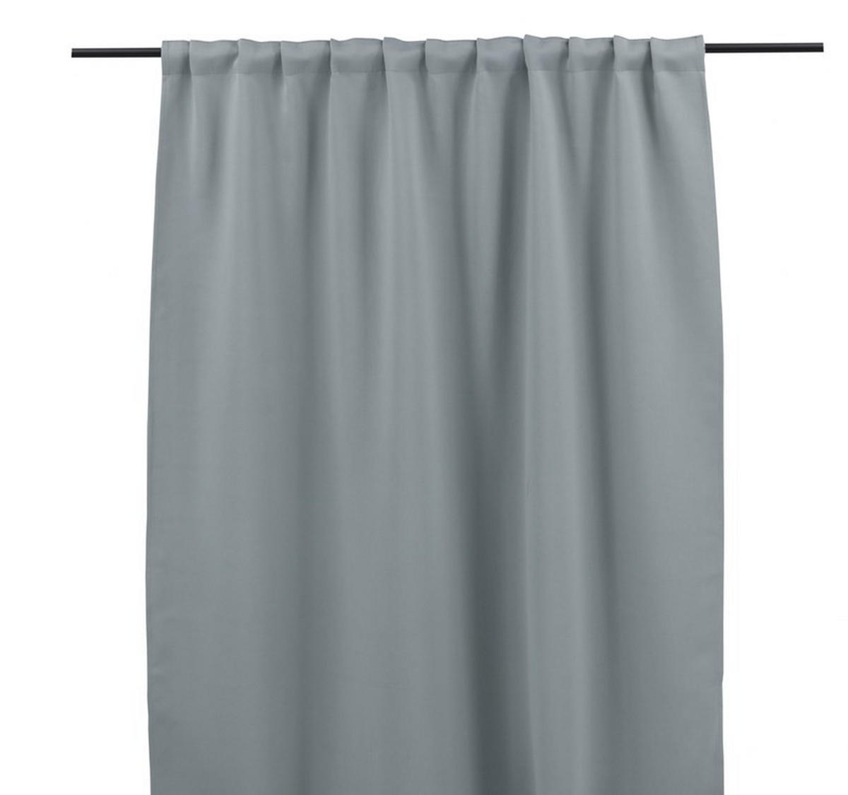 GARDINLÄNGD mörkläggning  - ljusgrå, Basics, textil (135/240cm)