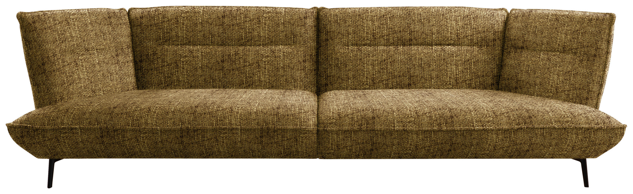 MEGASOFA in Flachgewebe Gelb, Grün  - Gelb/Schwarz, Design, Holzwerkstoff/Textil (339/92/99cm) - Moderano