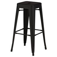 BARHOCKER-SET Schwarz Stahl abwischbar  - Schwarz, Design, Metall (43/76/43cm) - Livetastic