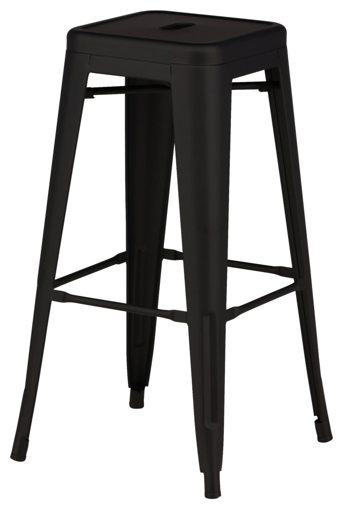 BARHOCKER-SET Schwarz Stahl abwischbar  - Schwarz, Design, Metall (43/76/43cm) - Livetastic