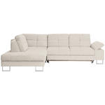 ECKSOFA inkl.Funktionen Beige Flachgewebe  - Beige, Design, Textil/Metall (229/296cm) - Novel