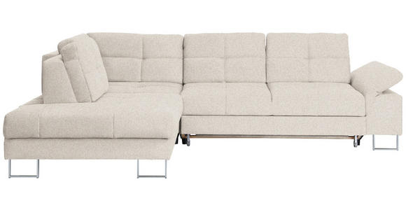 ECKSOFA in Flachgewebe Beige  - Beige, Design, Textil/Metall (229/296cm) - Novel