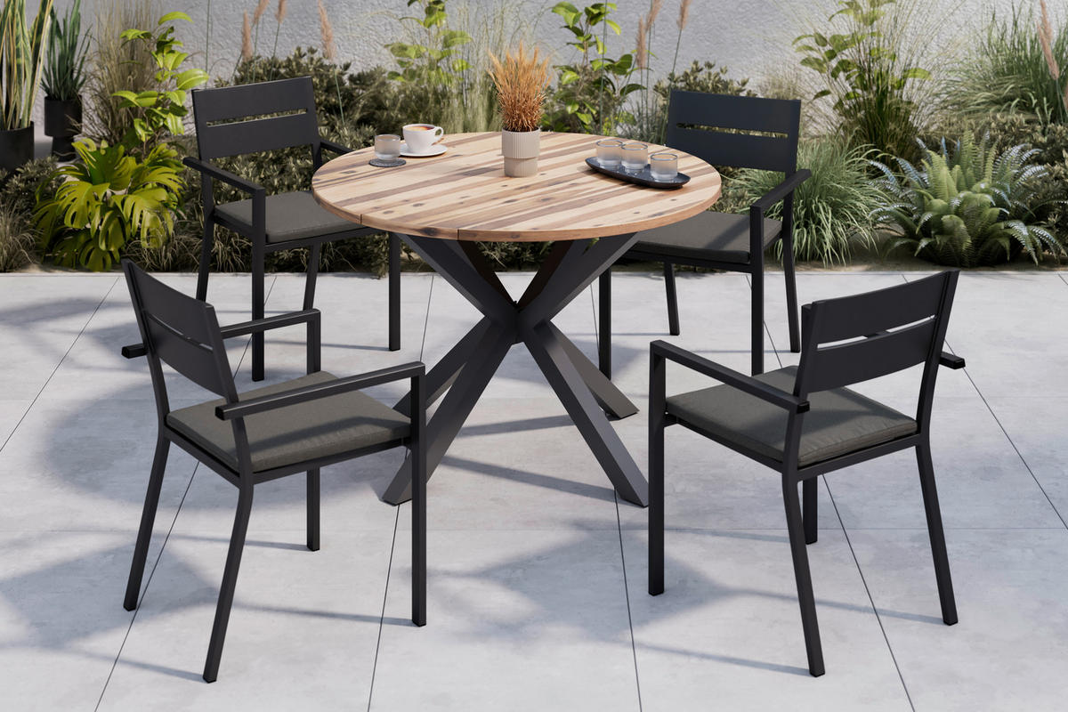 STOL VRTNI     boje bagrema  drvo, metal  - boje bagrema, Moderno, drvo/metal (120/120/76cm) - Ambia Garden