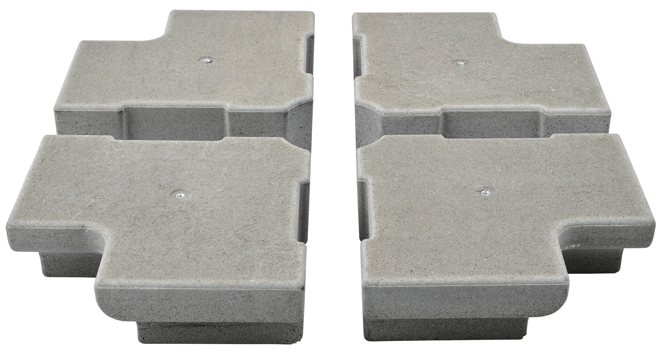 BESCHWERUNGSPLATTE - Grau, KONVENTIONELL, Stein (80/14/80cm) - Glatz