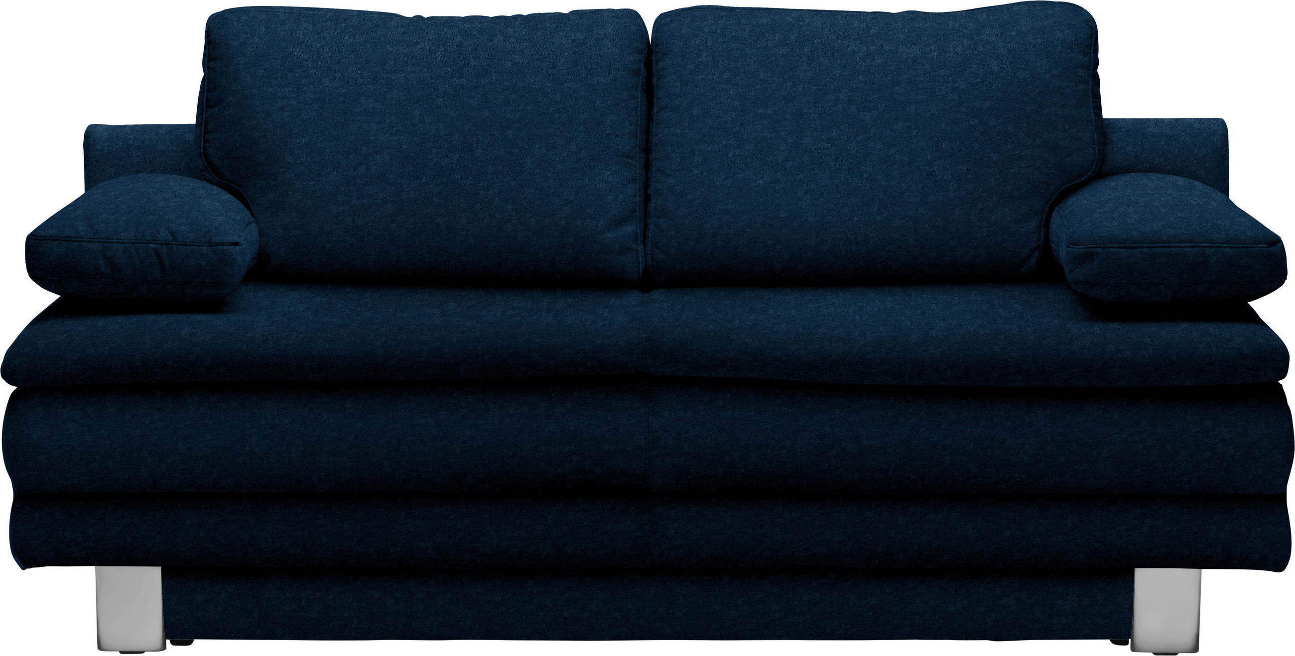 KANAPÉÁGY textil sötétkék  - sötétkék/króm, Design, textil/fém (194/96/86cm) - Novel