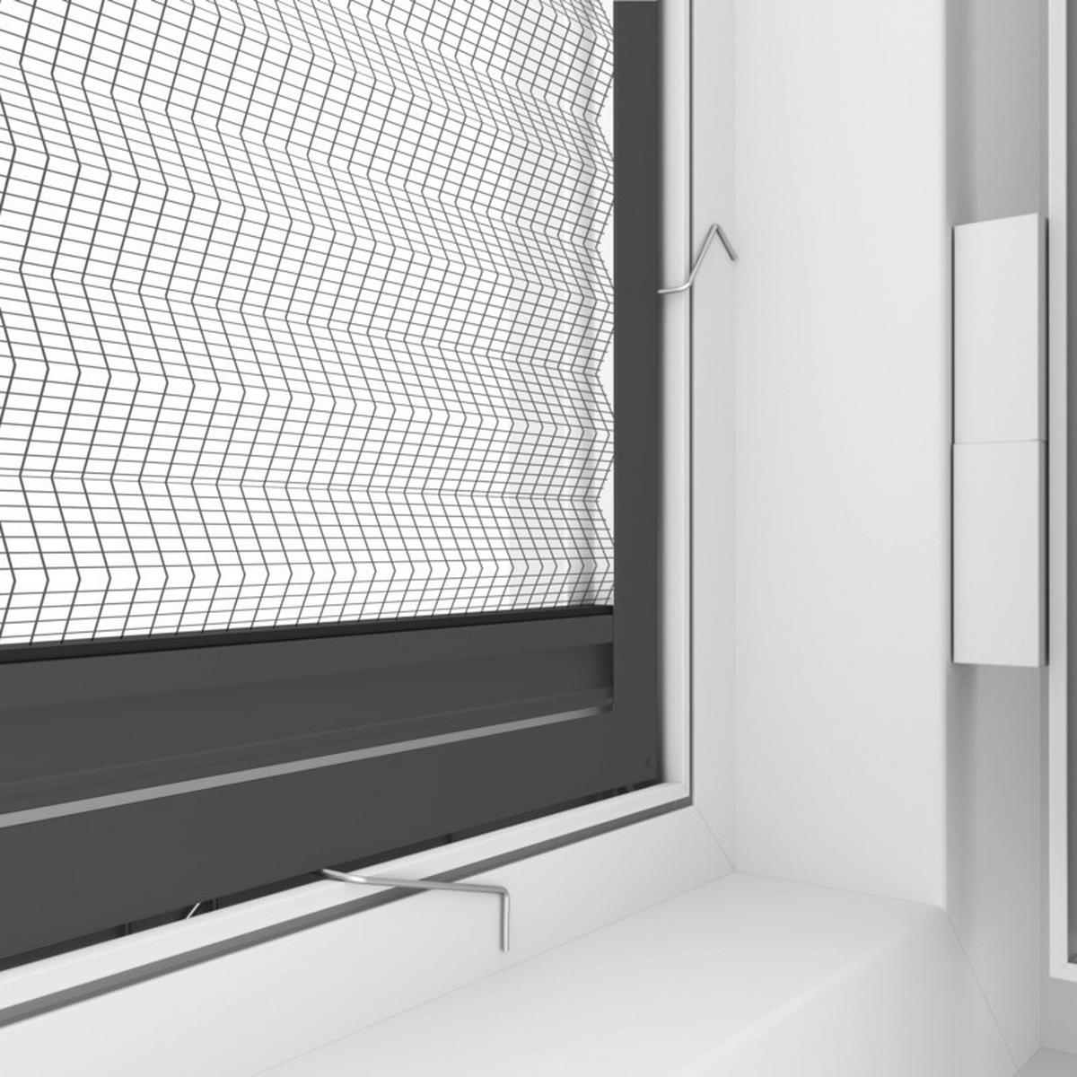 INSEKTENSCHUTZFENSTER - Anthrazit, Basics, Textil/Metall (100/120cm)