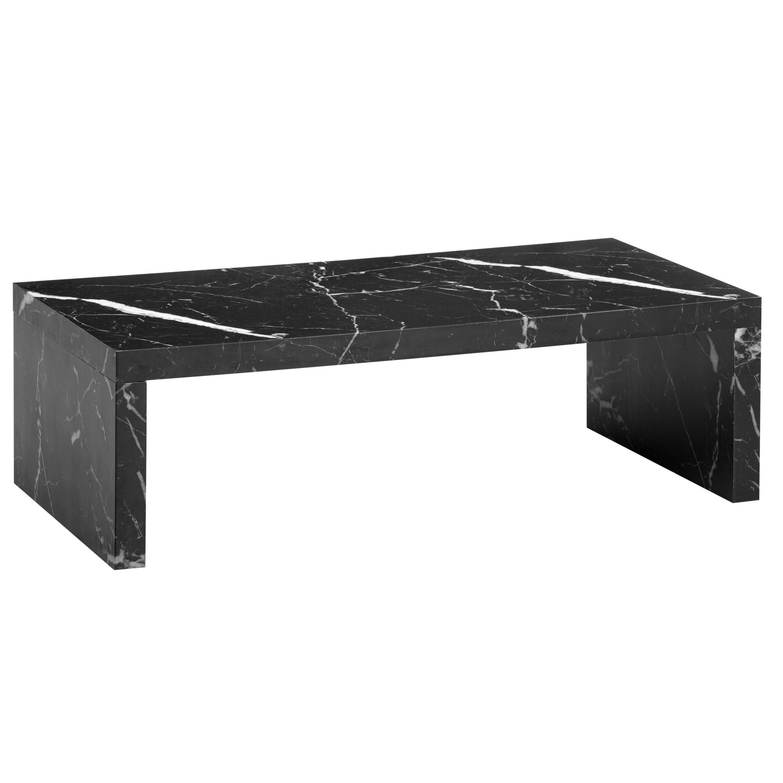 COUCHTISCH 110/55/35 cm rechteckig Schwarz  - Schwarz, Design, Holzwerkstoff (110/55/35cm) - Livetastic