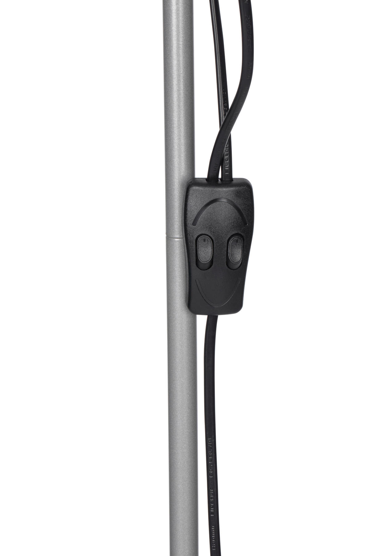 STEHLEUCHTE 42/21/180 cm    - Silberfarben/Weiß, Basics, Kunststoff/Metall (42/21/180cm) - Boxxx