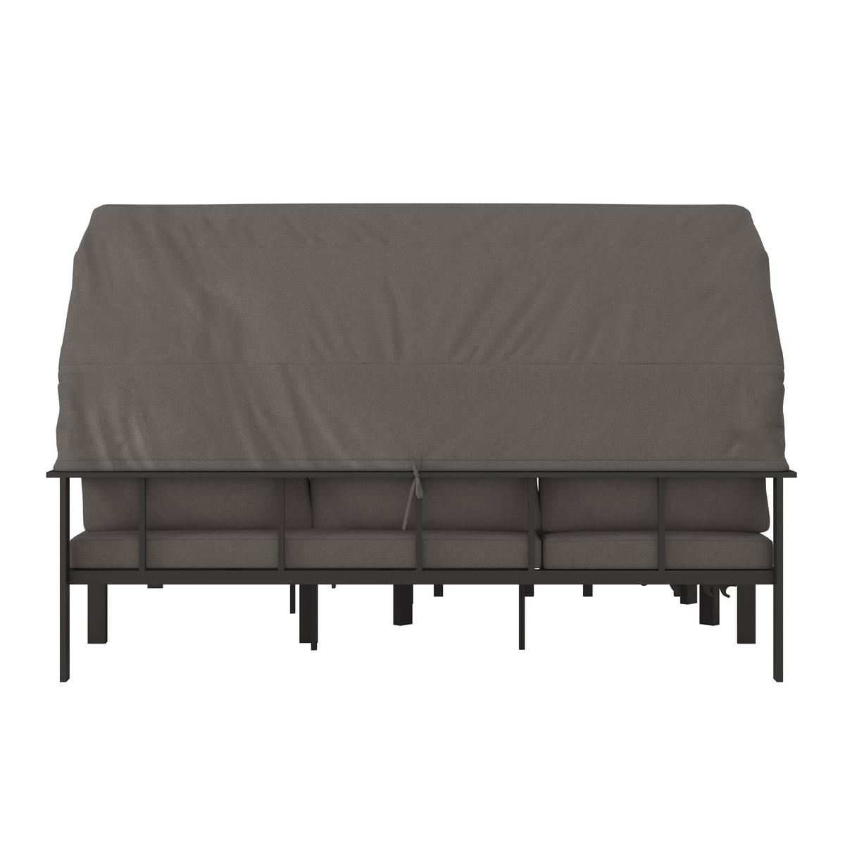 DINING-LOUNGESET Aluminium  - Anthrazit/Grau, MODERN, Glas/Textil (224/64/149/224cm) - Ambia Garden