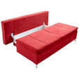 BOXSPRINGSOFA Flachgewebe Naturfarben  - Chromfarben/Naturfarben, Design, Textil/Metall (200/93/107cm) - Novel