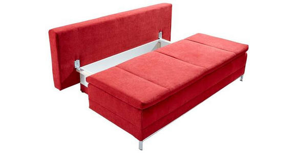 BOXSPRINGSOFA Flachgewebe Naturfarben - Chromfarben/Naturfarben, Design, Textil/Metall (200/93/107cm) - Novel