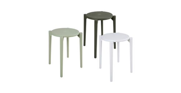 HOCKER in Kunststoff Grün - Grün, Trend, Kunststoff (30/46/30cm) - Ambia Home