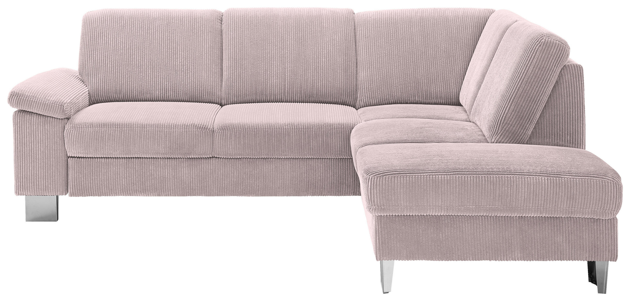 HÖRNSOFFA i manchester gammelrosa  - stålfärgad/gammelrosa, Klassisk, metall/textil (248/200cm) - Beldomo System