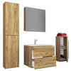 BADEZIMMER  in 127 cm  - Honigeiche/Weiß, MODERN, Keramik/Holzwerkstoff (127cm) - MID.YOU