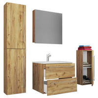 BADEZIMMER  in 127 cm  - Honigeiche/Weiß, MODERN, Keramik/Holzwerkstoff (127cm) - MID.YOU