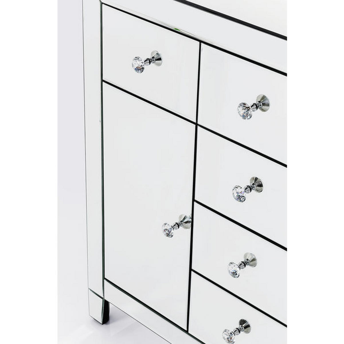 KOMMODE  in 88/84/41 cm  - Klar/Weiß, Design, Glas/Holzwerkstoff (88/84/41cm) - Kare-Design