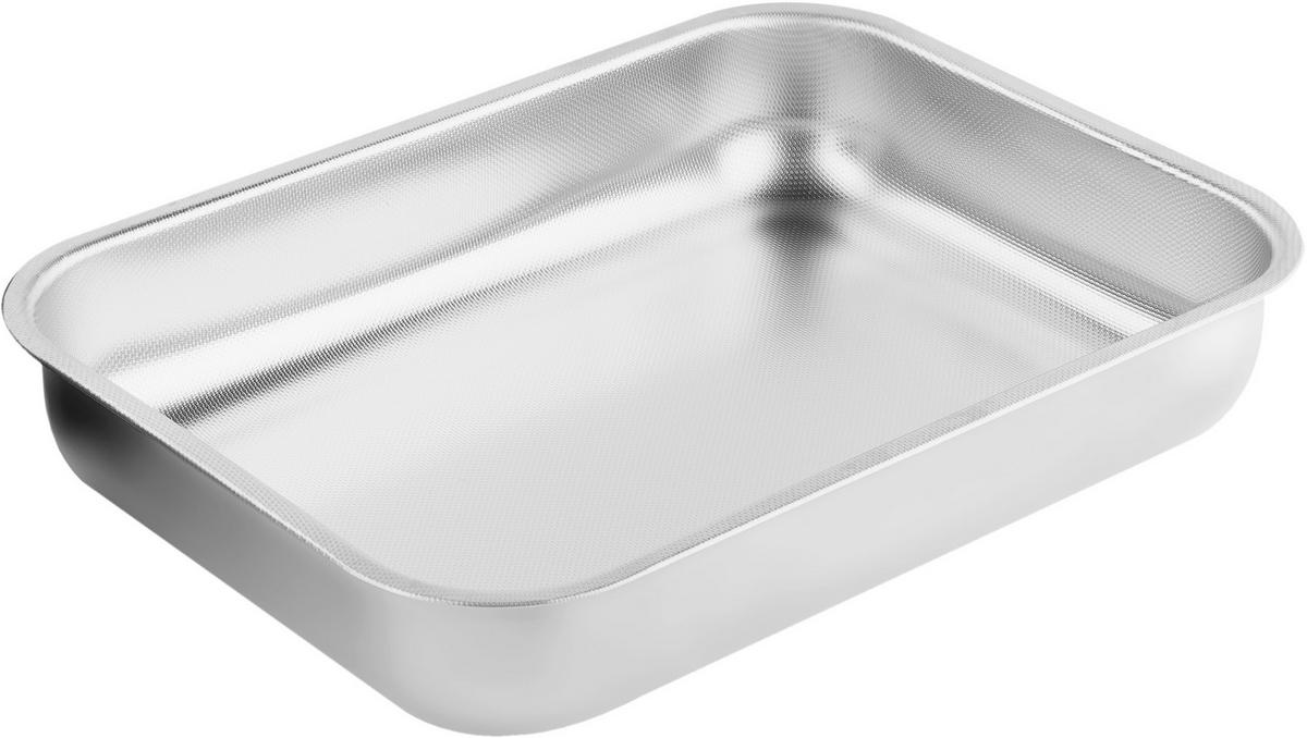 BRÄTER 27/37/7 cm - Edelstahlfarben, Basics, Metall (27/37/7cm) - moHA!