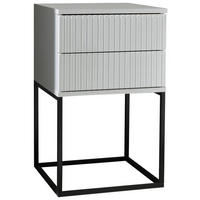 NOĆNI ORMARIĆ crna, bijela   - bijela/crna, Moderno, drvni materijal/metal (40/65/38,5cm) - Livetastic