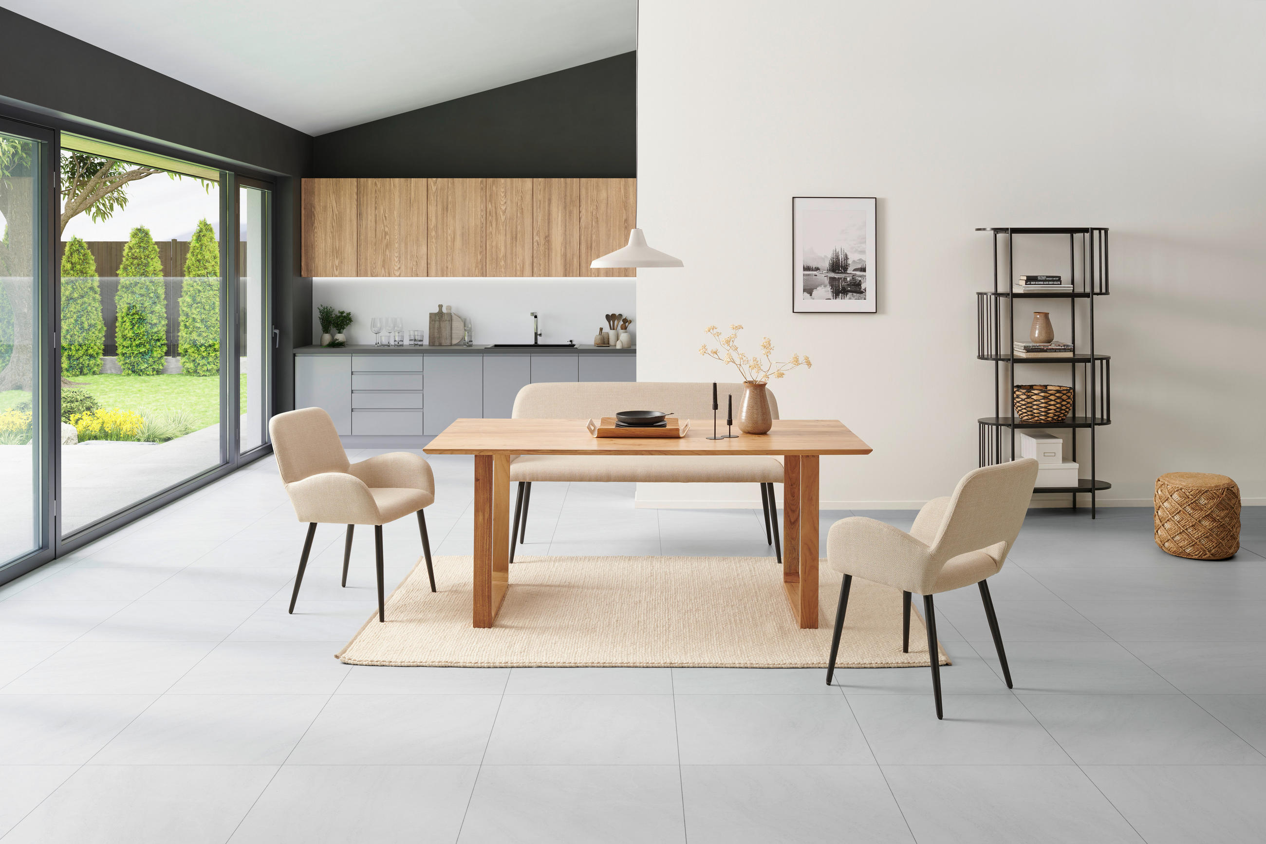 ESSTISCH in Holz   - Akaziefarben, MODERN, Holz (120/76/80cm) - MID.YOU