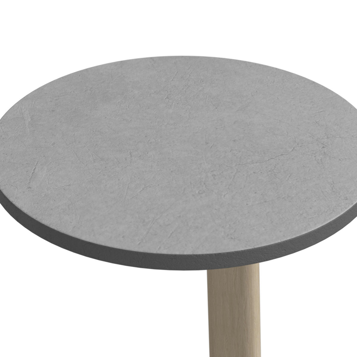 GARTENBEISTELLTISCH 30/30/50 cm Holz, Kunststoff rund  - Eschefarben/Hellgrau, ROMANTIK / LANDHAUS, Holz/Kunststoff (30/30/50cm) - Dieter Knoll