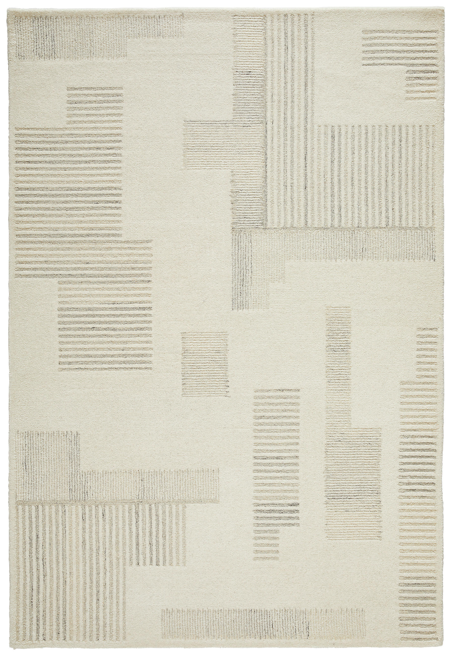 WOLLTEPPICH 160/230 cm Weiß  - Weiß, LIFESTYLE, Textil (160/230cm) - Cazaris
