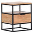 BEISTELLTISCH in Naturfarben, Schwarz - Schwarz/Naturfarben, Trend, Holz/Metall (40/46/35cm) - Carryhome BEISTELLTISCH in Naturfarben, Schwarz - Schwarz/Naturfarben, Trend, Holz/Metall (40/46/35cm) - Carryhome