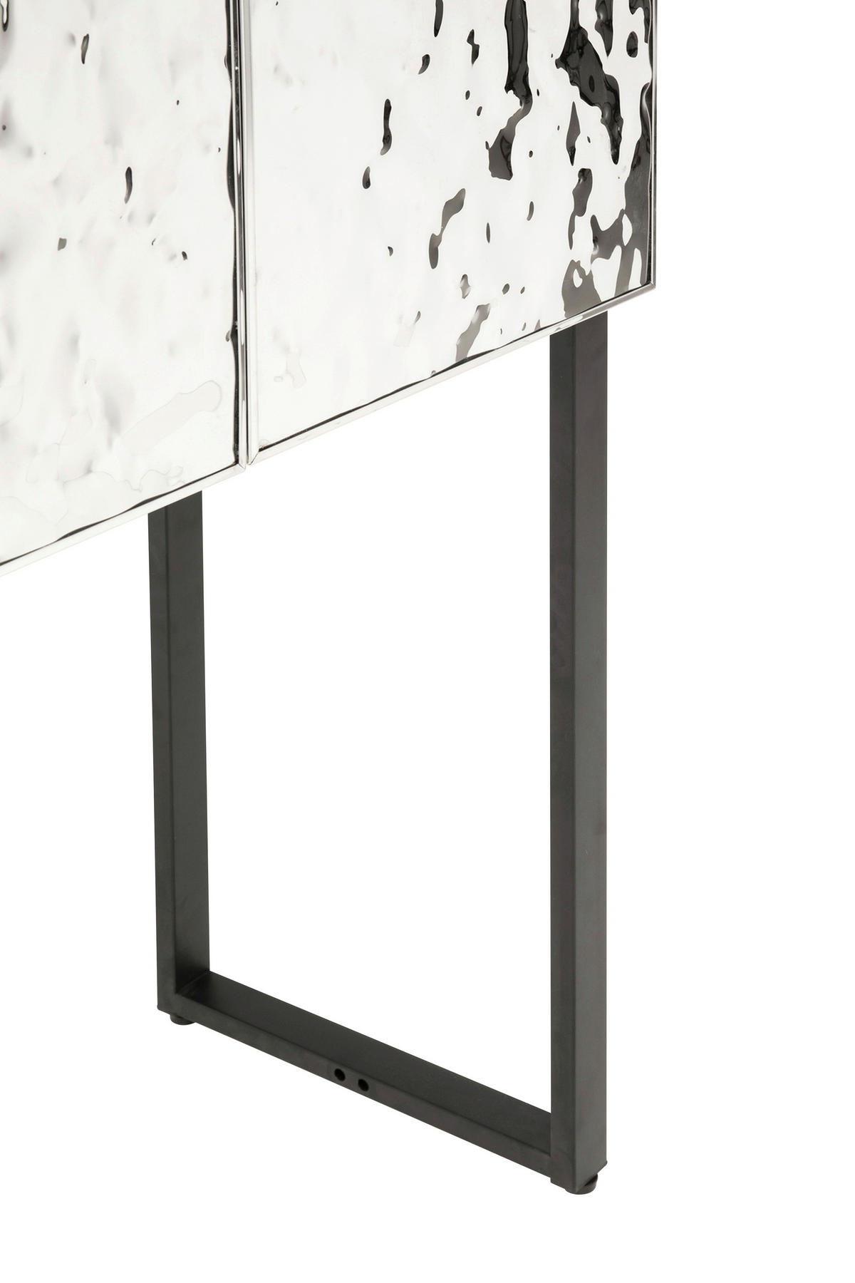 KOMMODE , 80/160/39 cm,  - Chromfarben/Schwarz, Design, Holzwerkstoff/Metall (80/160/39cm) - Kare-Design