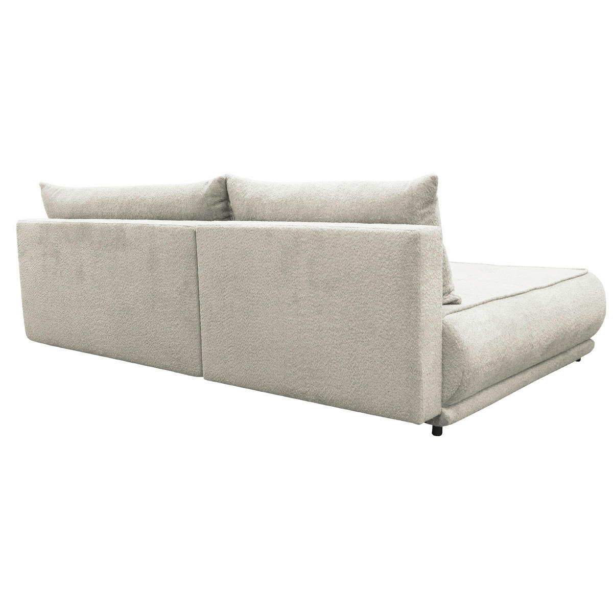 ECKSOFA PAROS Creme Bouclé  - Creme/Schwarz, Design, Kunststoff/Textil (179/277cm) - MID.YOU