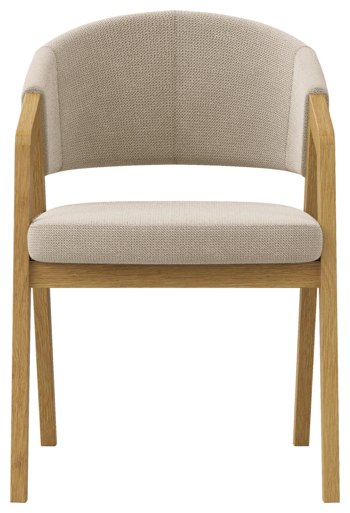 ARMLEHNSTUHL  Stoffauswahl Mikrofaser  Naturfarben, Eichefarben  - Eichefarben/Naturfarben, KONVENTIONELL, Holz/Textil (59/96/60cm) - Carryhome