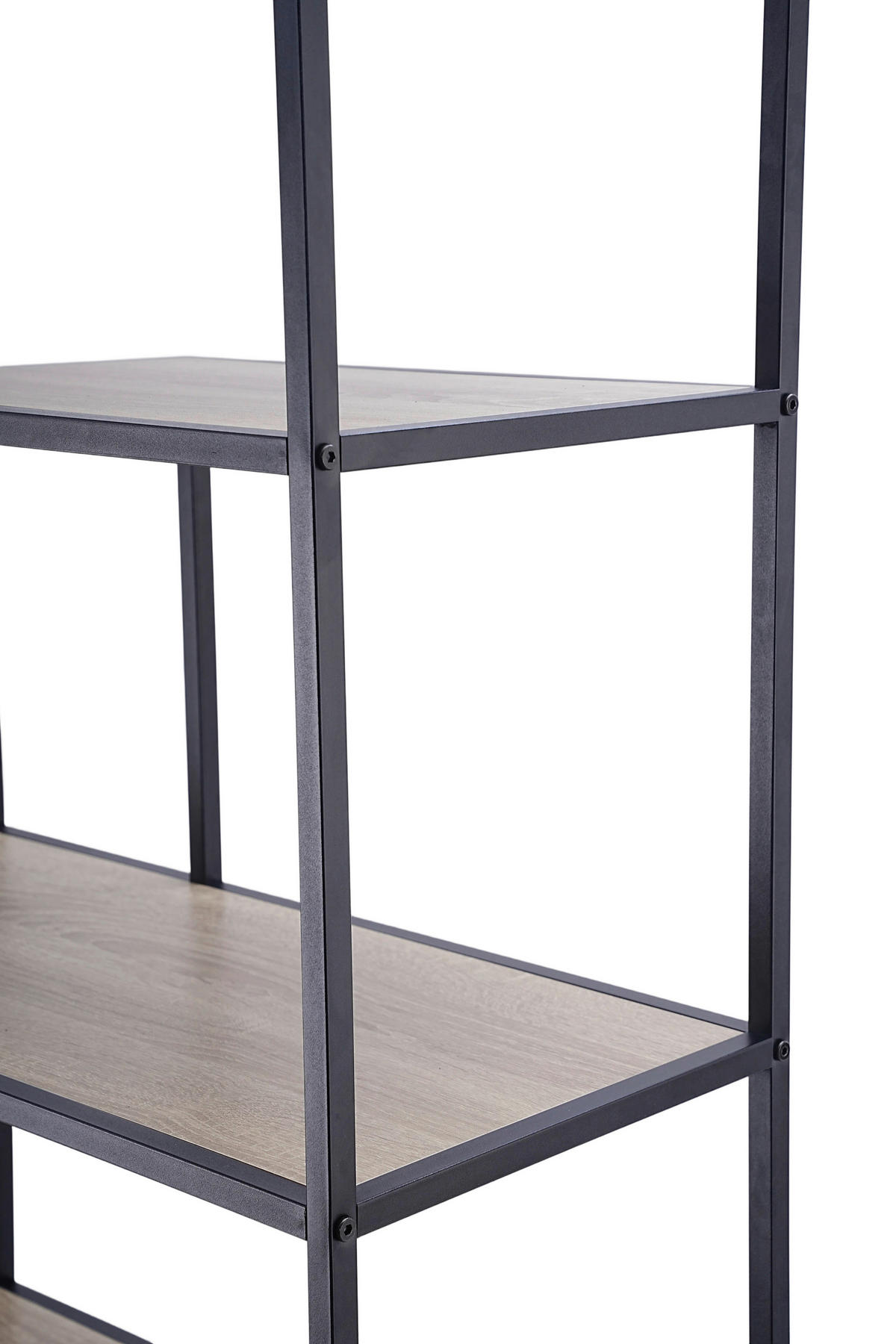 REGAL Naturfarben, Schwarz  - Schwarz/Naturfarben, Basics, Holzwerkstoff/Metall (70/170/33cm) - Xora