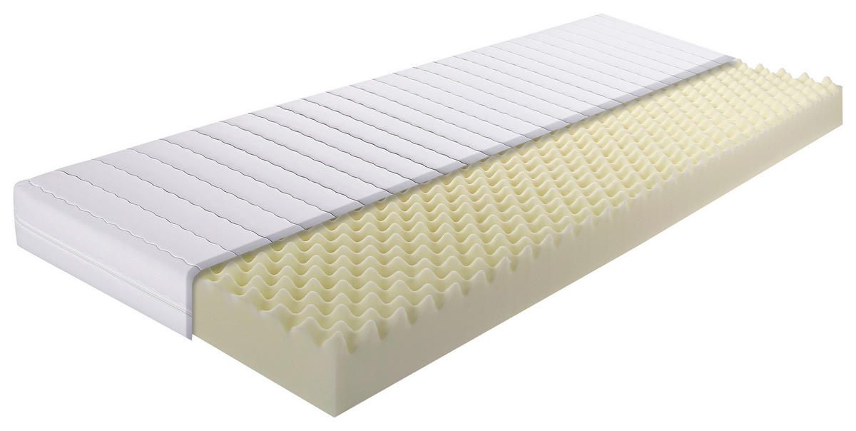 ROLLMATRATZE 90/200 cm  - Weiß, Basics, Textil (90/200cm) - Sleeptex